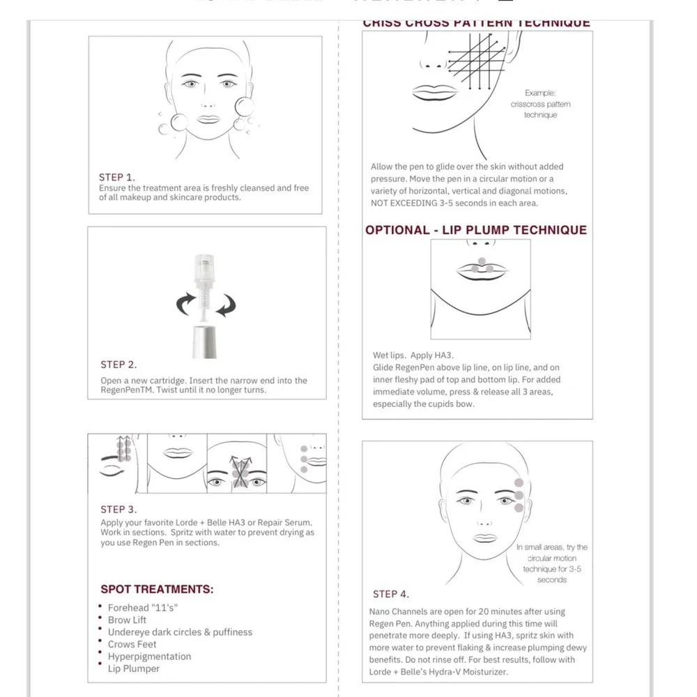Lorde + Belle RegenPen Anti-Aging Microneedling Skincare Device New In Box